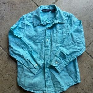 Janie and Jack Aqua Button-Up Shirt